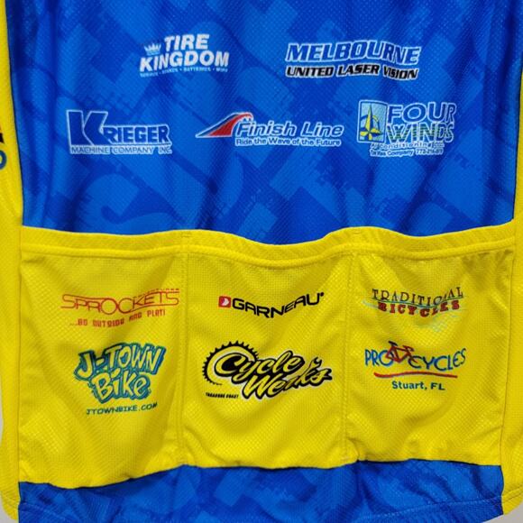 Louis Garneau Men's Diamond Cycling Full Zip Jersey TCCA Bike Shirt Size Large - Picture 12 of 13